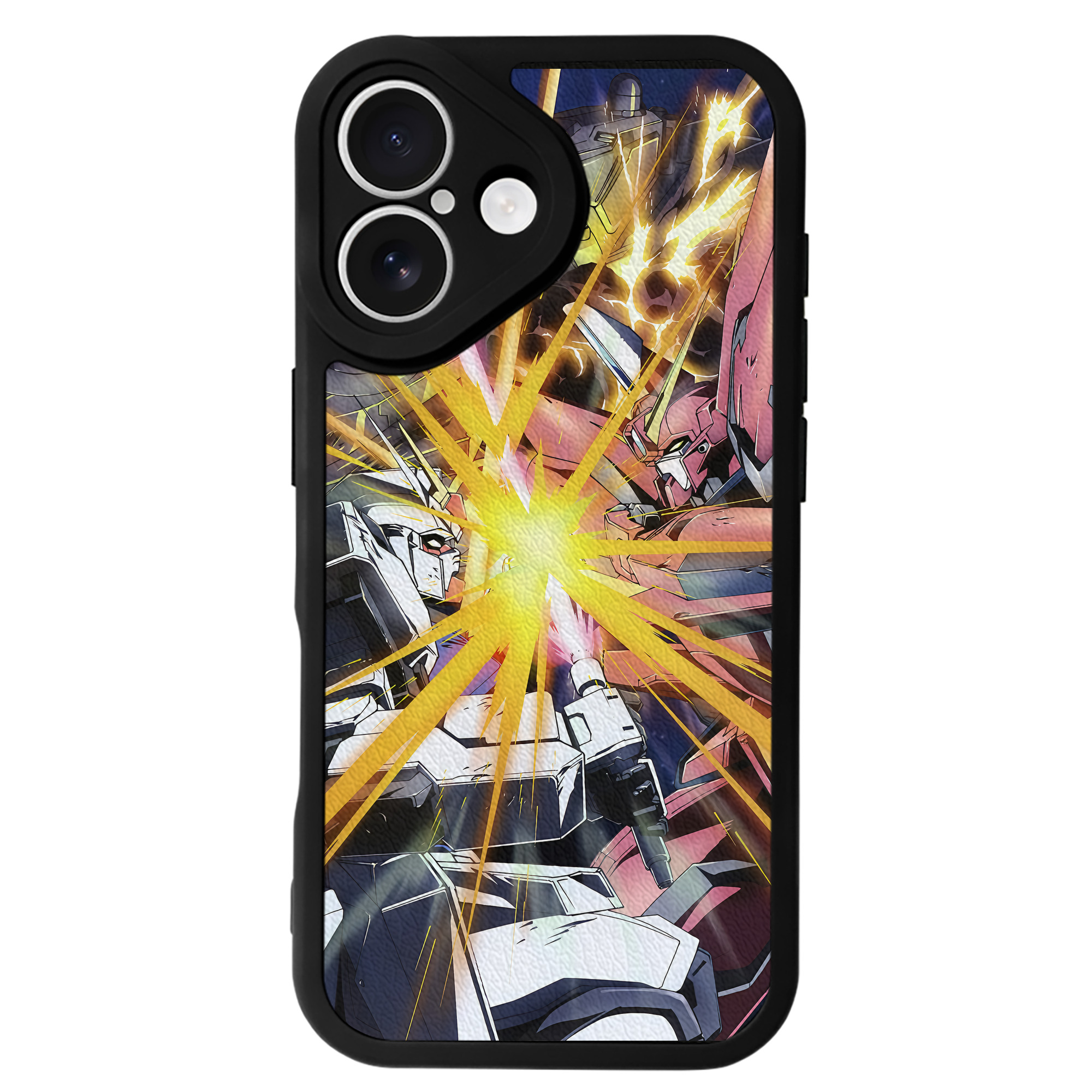 （画像用） 機動戦士ガンダム Mobile Suit Gundam 【iPhone 16シリーズ対応】シリコンスマホケース（レザー調） 材質：シリコン